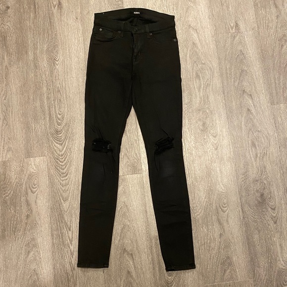 Hudson black ripped skinny jeans - Picture 3 of 5